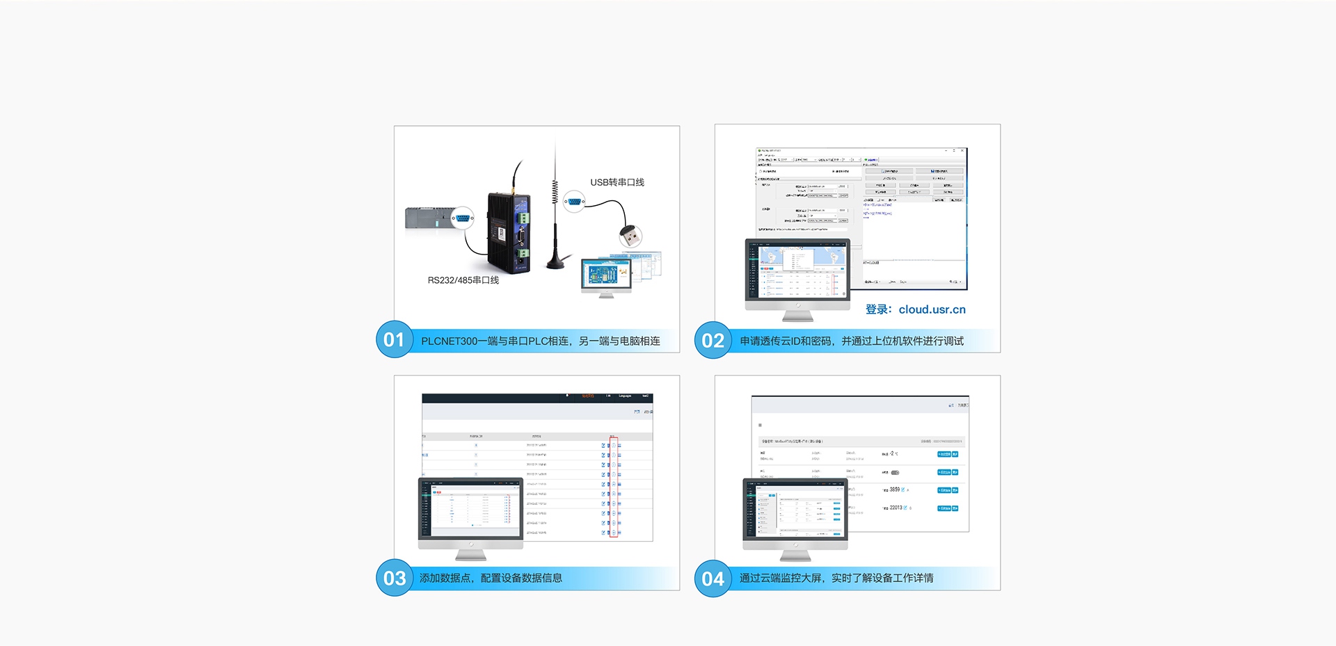 单串口工业PLC云网关操作简单，使用方方便