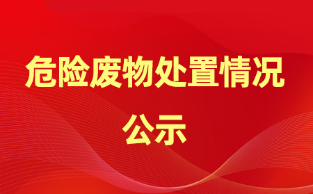 2023年危险废物产生、处置情况公示